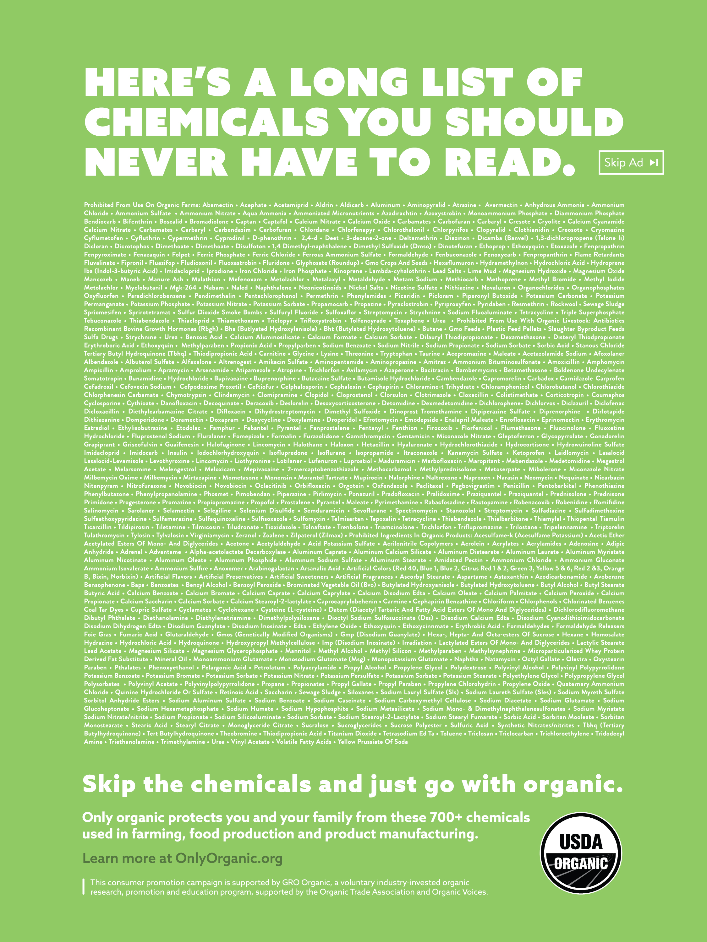Organic Voices Print Ad