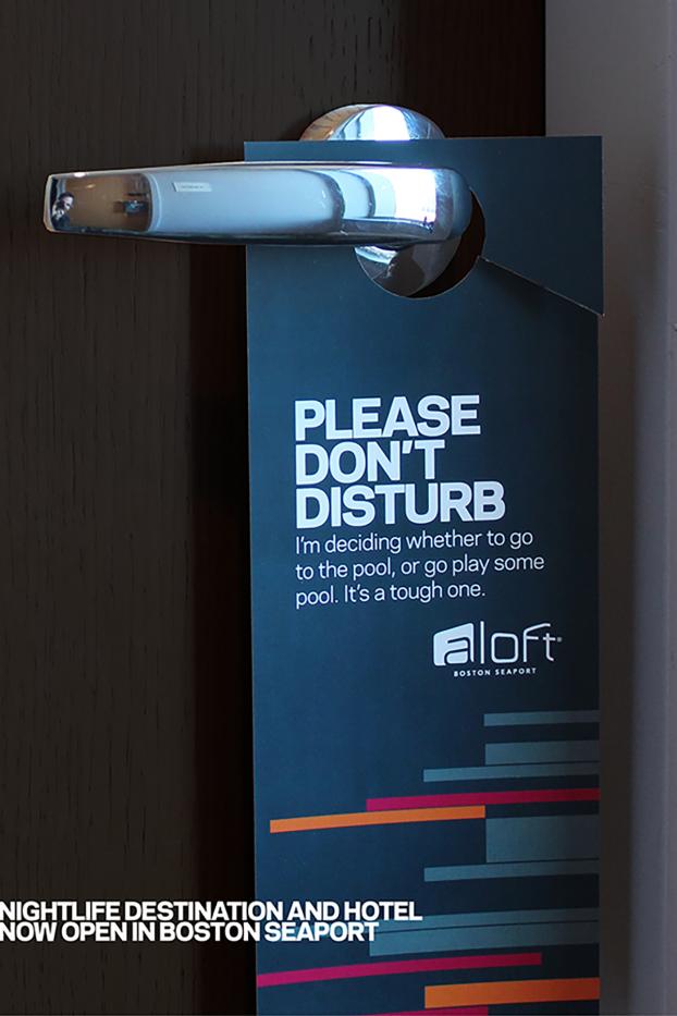 Aloft Boston Seaport Hotel: Environmental Signage and Social Posts | Ad Age
