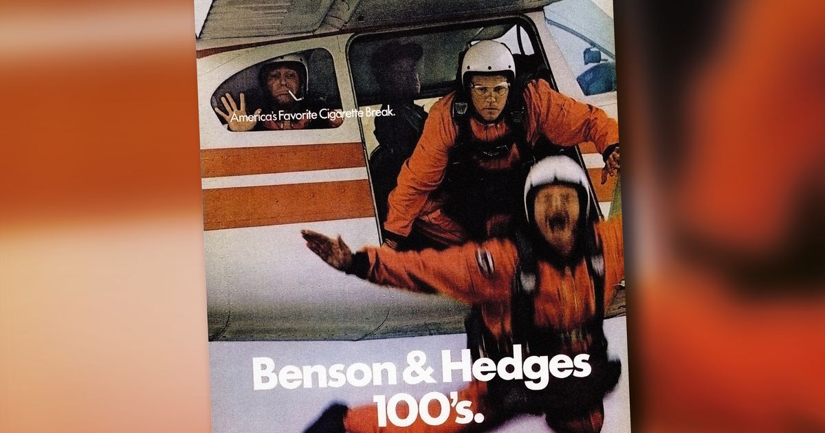 A vintage Benson & Hedge's ad evokes a cheekier (but no less deadly