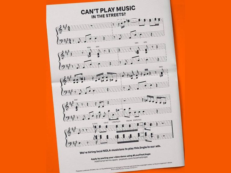 Popeyes wants to give out-of-work musicians an at-home gig recording its jingle