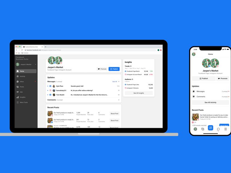 Facebook business app lets brands post to Facebook and Instagram simultaneously