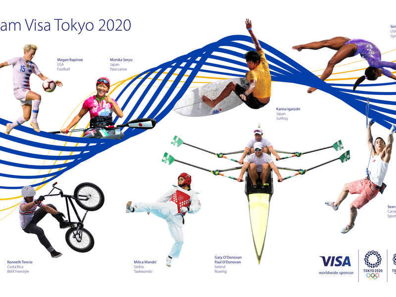 Megan Rapinoe, Simone Biles and Katie Ledecky are on Visa’s roster of athletes for the 2020 Olympics
