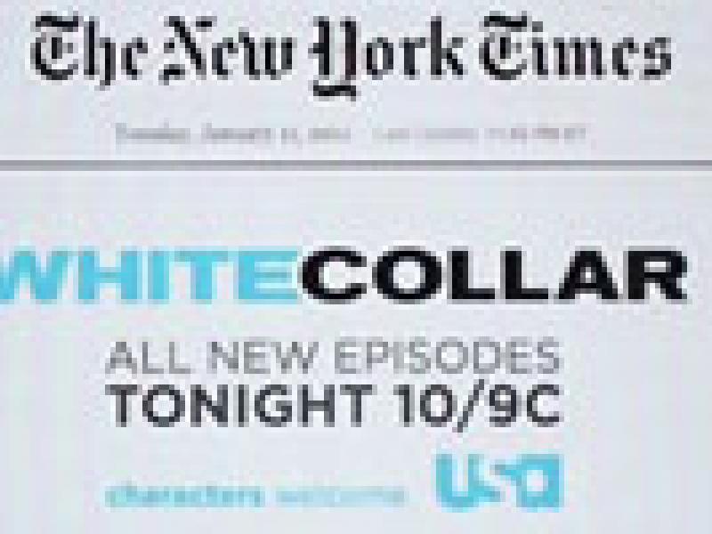 USA Network White Collar iPad Banner Ad Ad Age