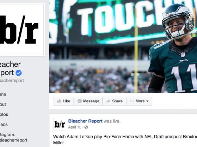 Facebook Live Football Is First Move in Bleacher Report's Play for