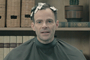 John Davi getting a haircut