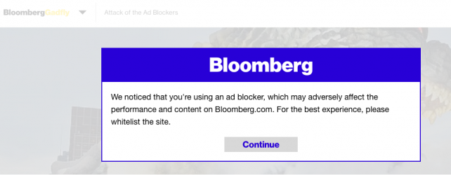 Bloomberg's Anti-Ad-Blocking Experiment Still Running Into Technical Problems