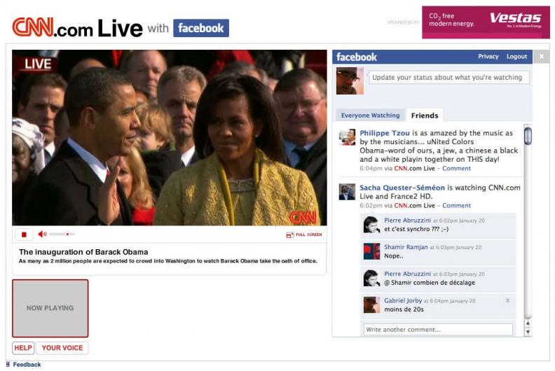 Facebook & CNN : Inauguration Day Feed | Ad Age